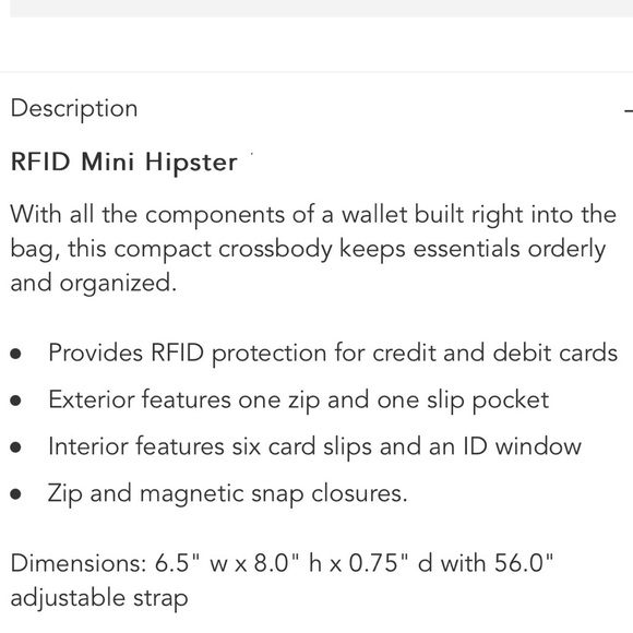 Vera Bradley Duffel & RFID Mini Hipster, Raspberry Medallion - Picture 4 of 4